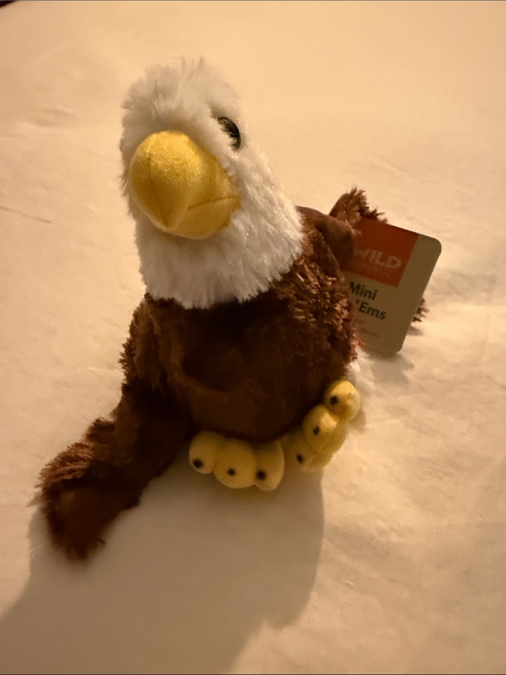 Wild Republic Brown & White Bald Eagle Plush - Soft Yellow Beak & Talons